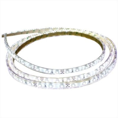 Ruban LED adhésif - 24VDC - 5 mètres - étanche IP68 - blanc chaud - 500lm/m