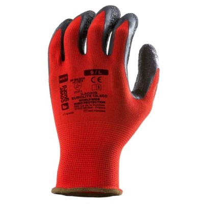 Gants EUROLITE 13L850 J13 PE rouge J13 end. latex noir