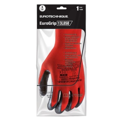 Gants EUROLITE 13L850 J13 PE rouge J13 end. latex noir