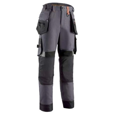 CRISTOBAL Pantalon Anthracite-Citrouille