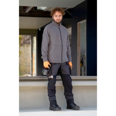 CRISTOBAL Pantalon Anthracite-Citrouille