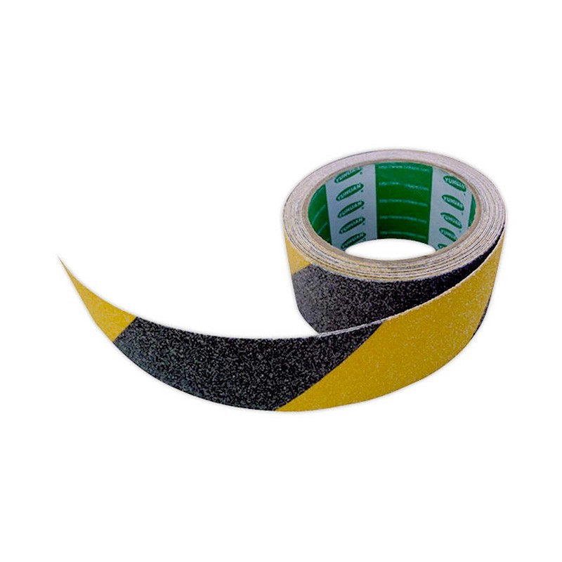Adhésif anti-dérapant 50mm X 5M noir/jaune