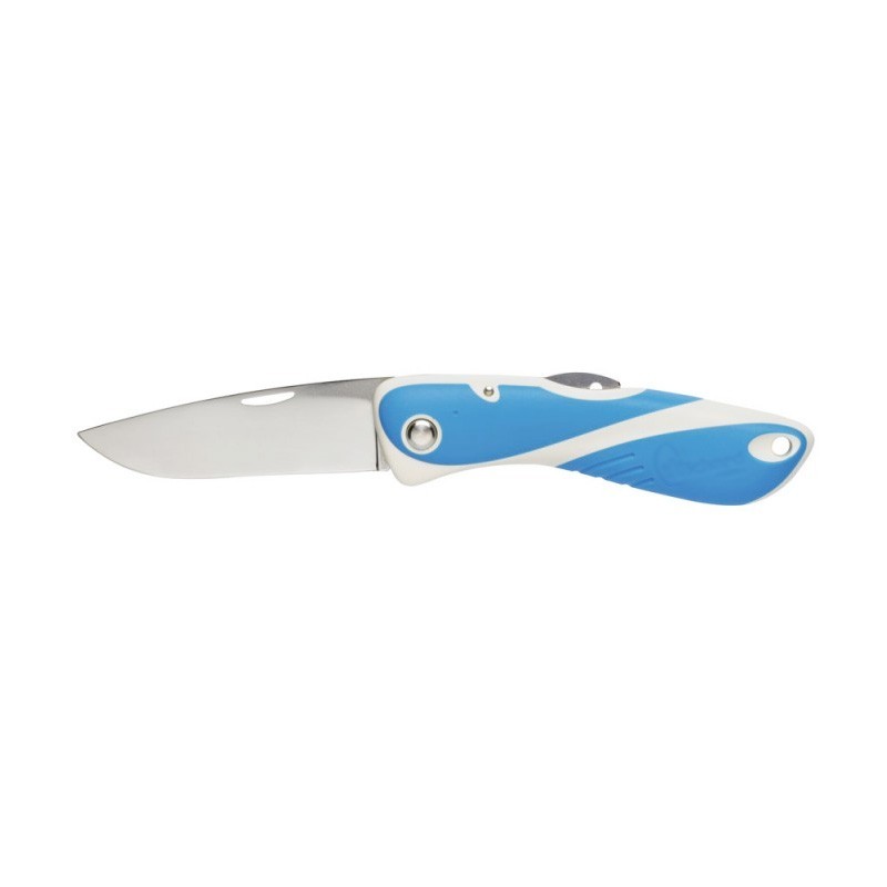 Couteau Aquaterra lame lisse bleu/blanc