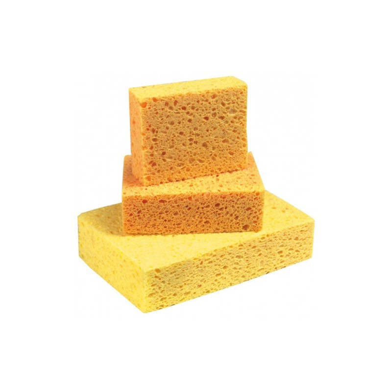 Éponge végétale professionnelle blonde Delcourt - lot de 10