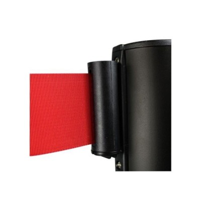 Poteau de guidage à sangle rétractable rouge mat